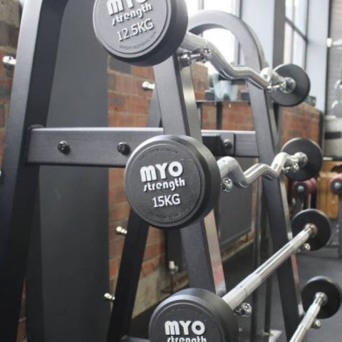 MYO Strength Urethane Barbells - 10kg–50kg Straight-10 Bar Set MYO18844-MYO20419