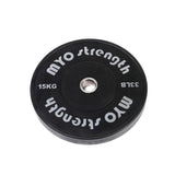 MYO Strength Olympic Solid Rubber Bumper Plate -Black - 450mm 5-10-15-20kg MYO14747-MYO14750