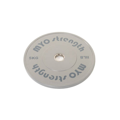 MYO Strength Olympic Solid Rubber Coloured Bumper Plate 2.5-25kg 450mm MYO14741-MYO14745-MYO12653