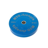 MYO Strength Olympic Solid Rubber Coloured Bumper Plate 2.5-25kg 450mm MYO14741-MYO14745-MYO12653