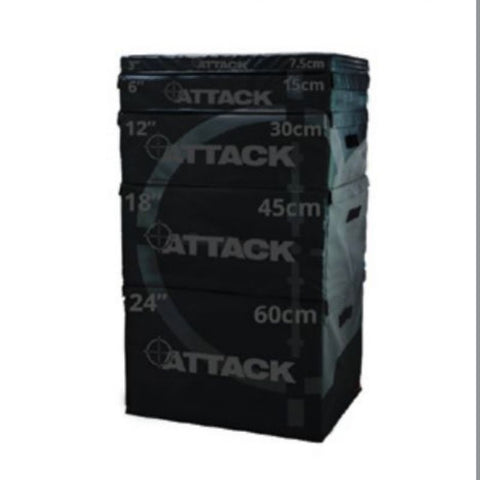 Attack Fitness Plyo Boxes Urban Soft Plyo Box Set - 5 Piece - Black ATTACK19340 - IN 2 SHAPE