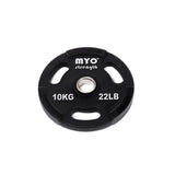 MYO Strength Olympic Urethane Disc Black MYO15342-MYO15421 - IN 2 SHAPE