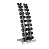 MYO Strength Dumbbell Rack - 10 Pair Vertical Curved 2.5-25kg/1-10kg MYO19377